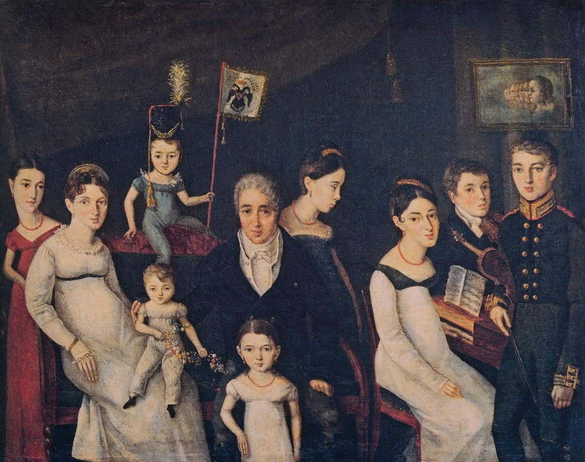 Portrait of the Benois family, circa 1816