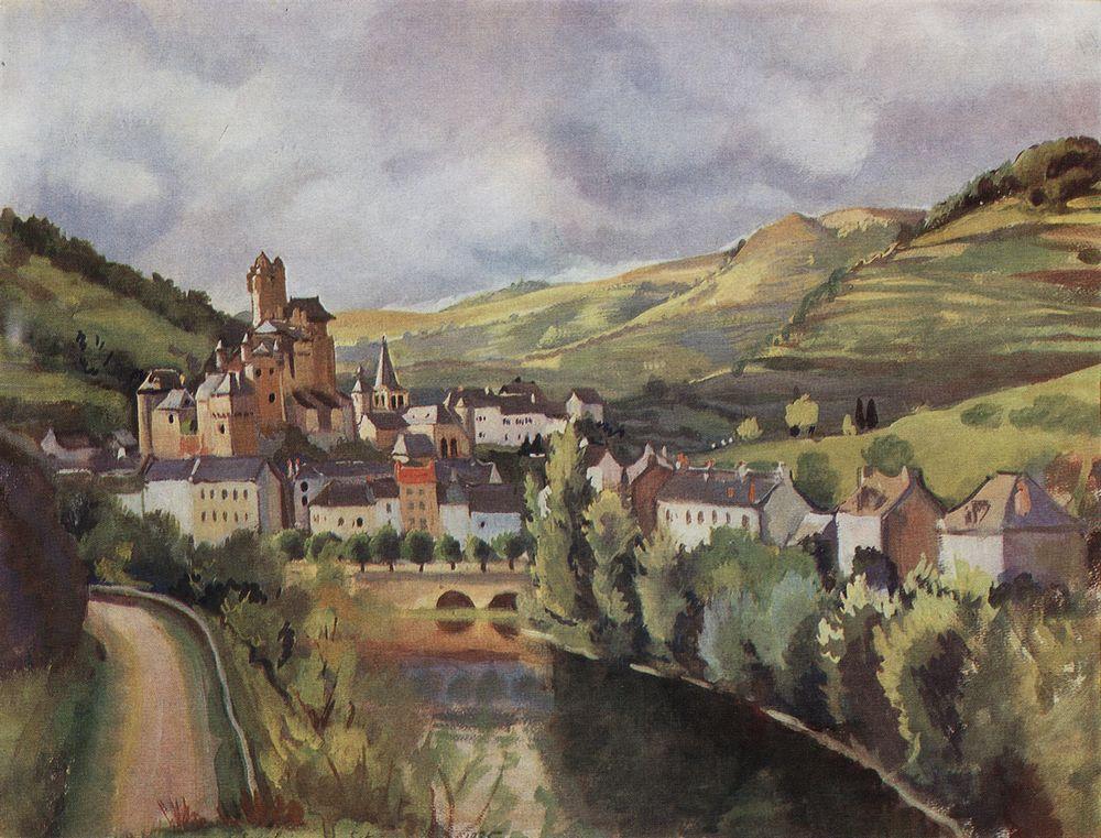 Auvergne. Town Esteng