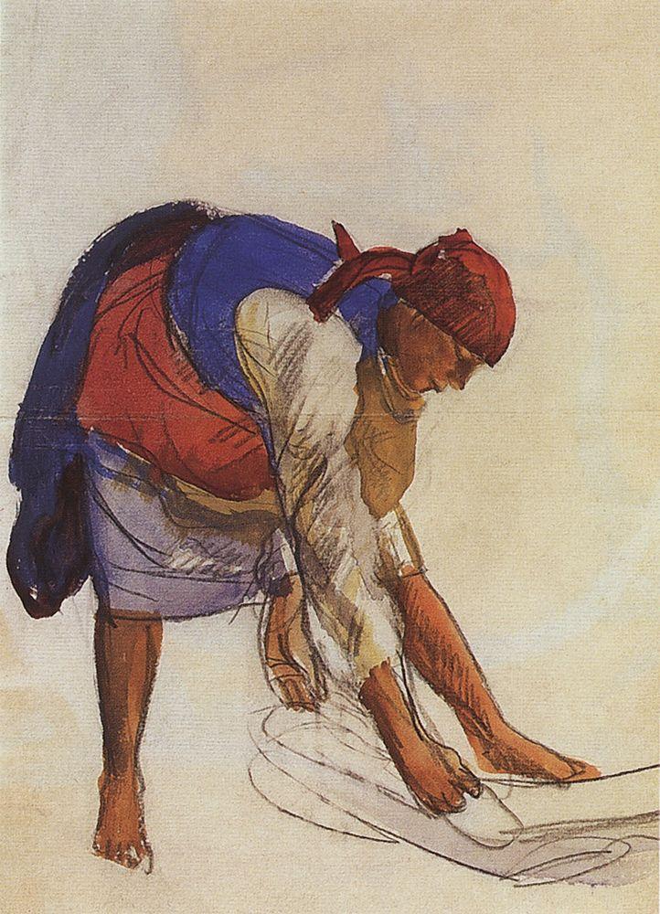Farmer, spread out on canvas