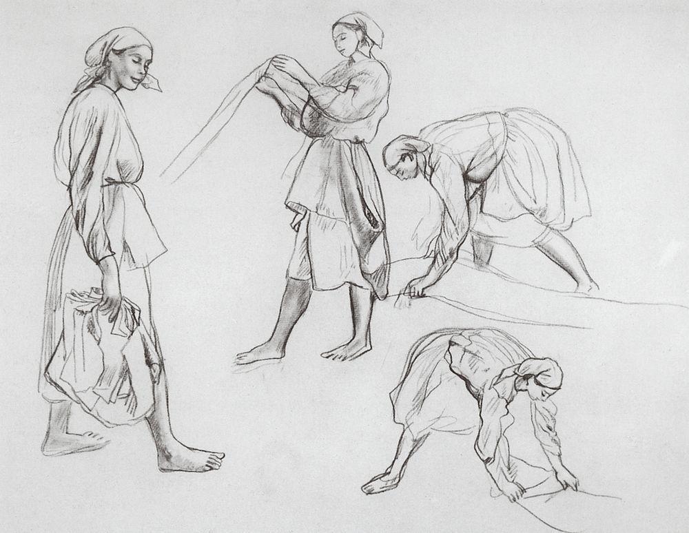 Four female figures