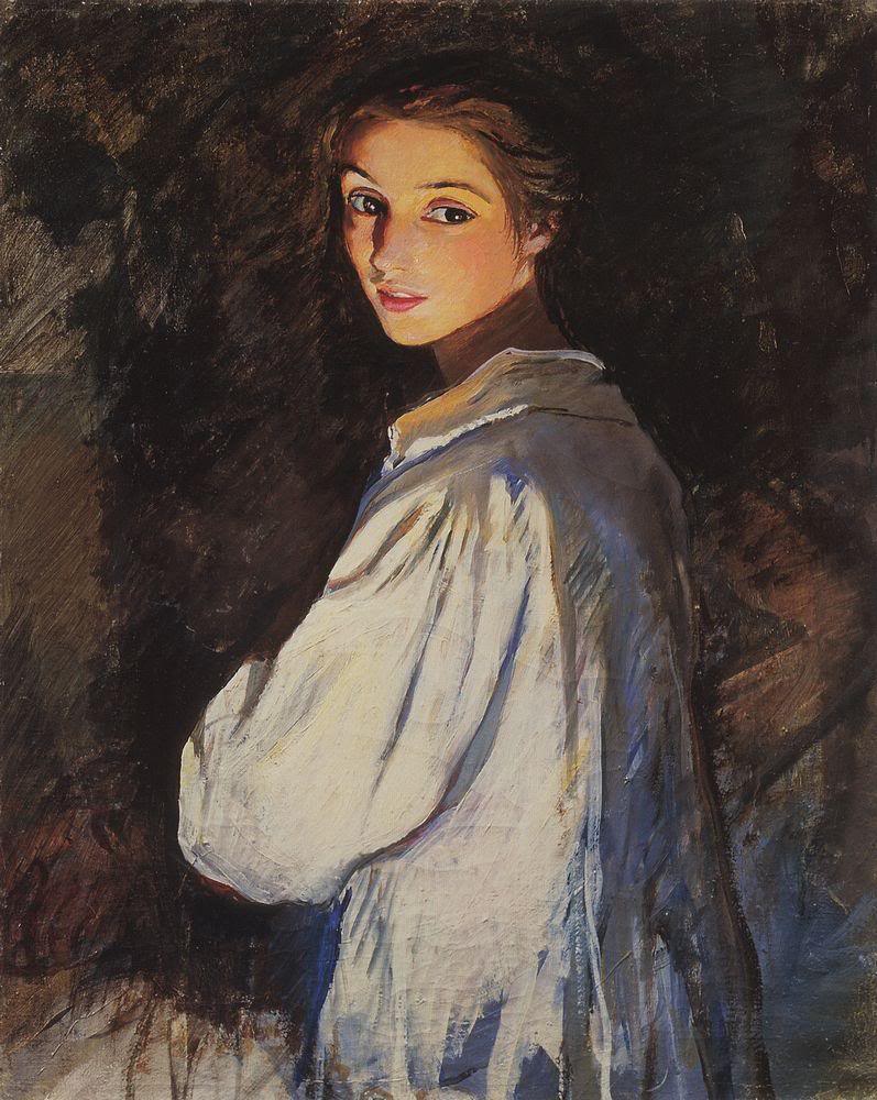 Girl with a candle. Self portrait