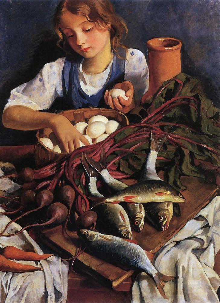 In the kitchen