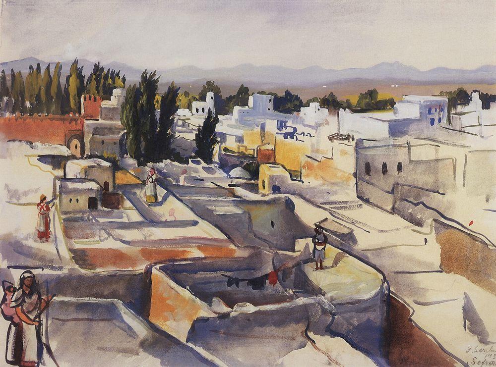 Morocco. Sefrou. The roofs of the city