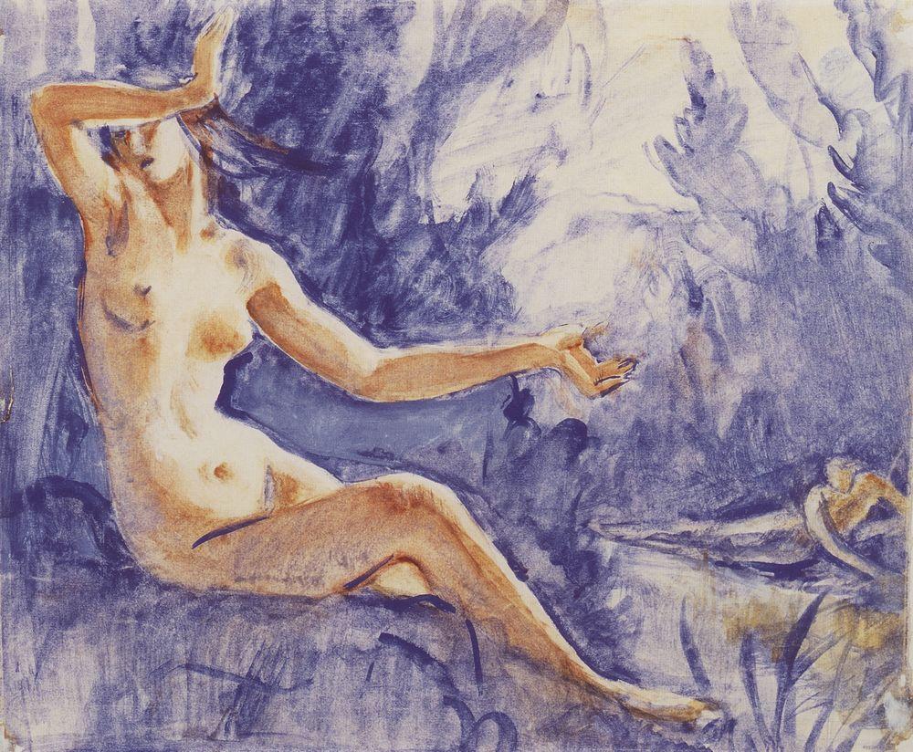 Narcissus and the nymph Echo. Etude