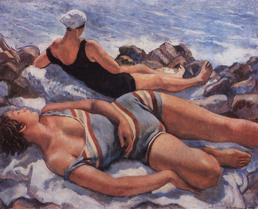 On the beach