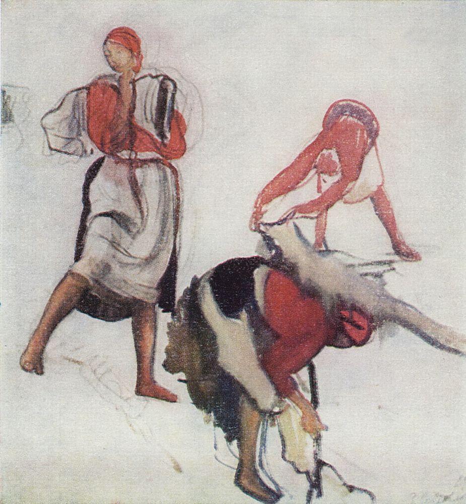 Study for painting "Canvas whitening"